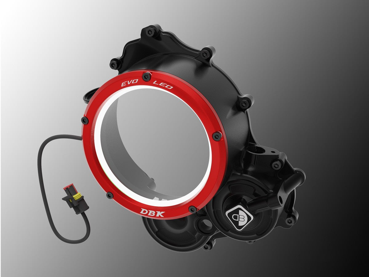 Ducabike DBK CCDVL15 Ducati HM 698 Mono Clear Clutch Cover 3D-EVO LED - BLACK-RED