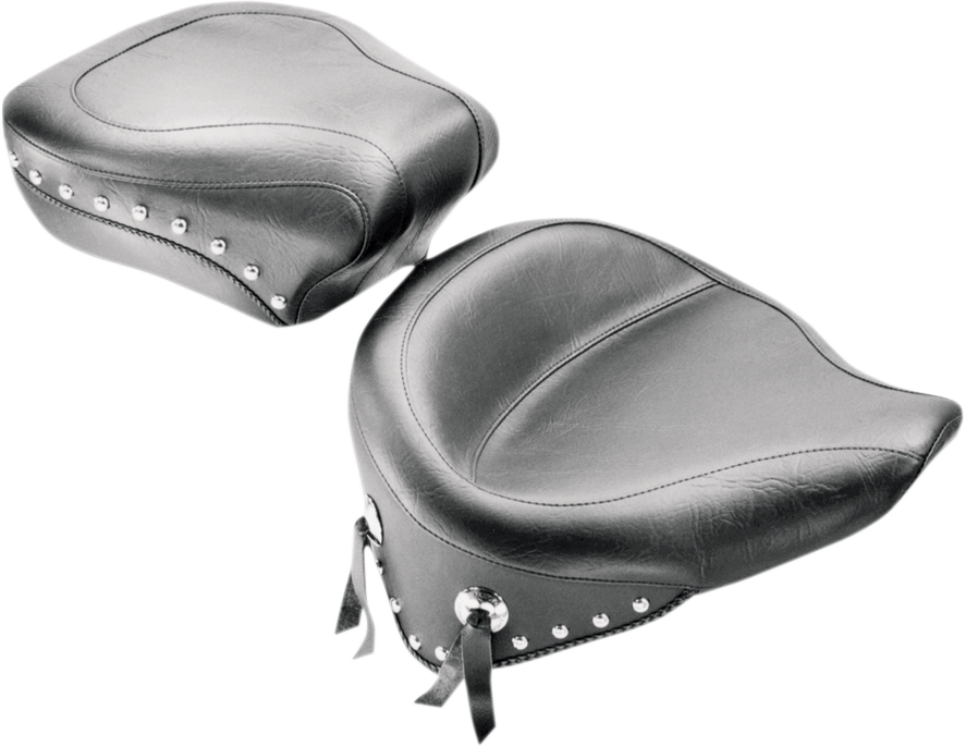 Mustang Wide Studded Solo Seat - FLST '08-'17