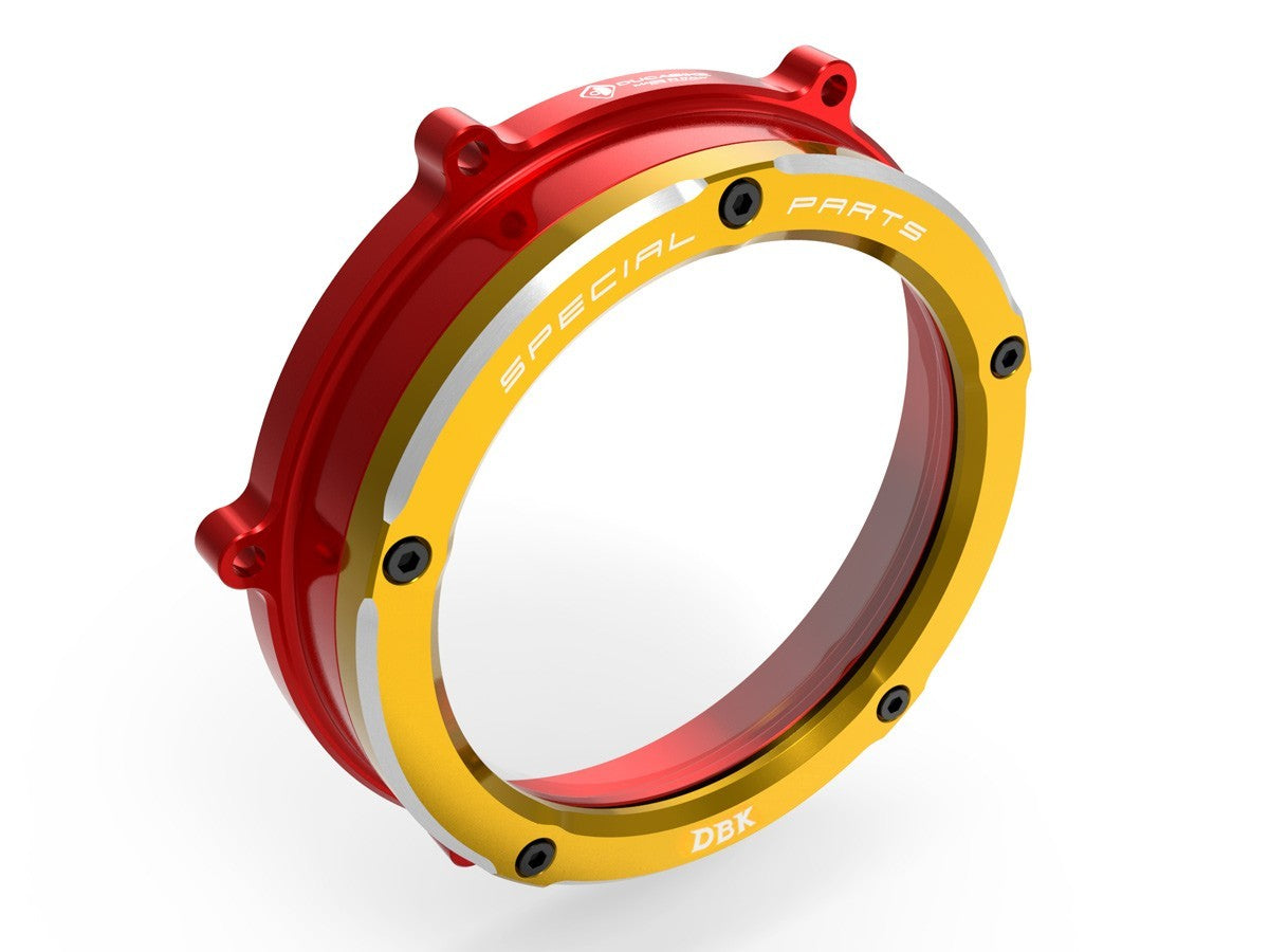 Ducabike DBK CCV401 Clear Clutch Cover Panigale V4 - RED-GOLD