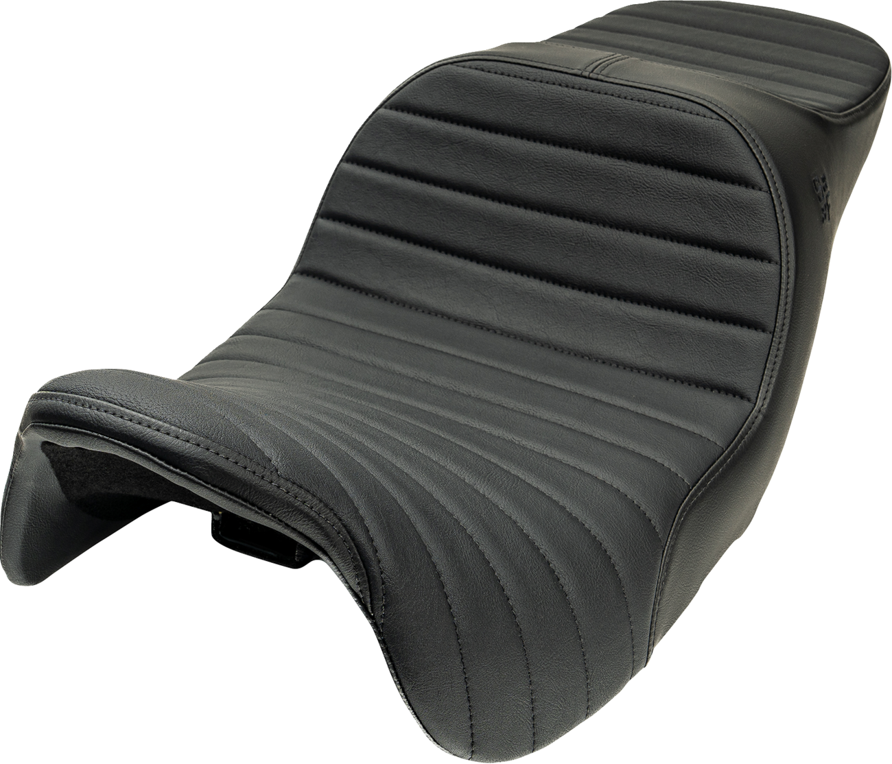 Slyfox Chariot Seat - Black Classic Stitch - Black Logo - FLH/FLT '09-'23.5