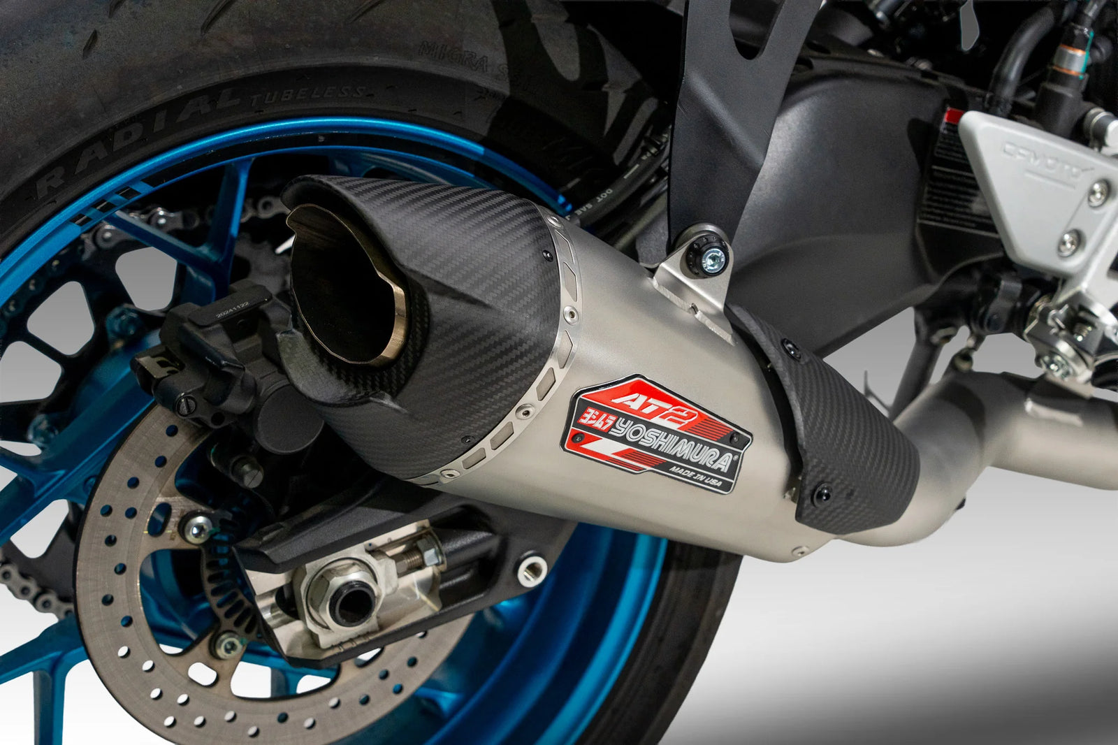 Yoshimura 675SS 2025-26 Race AT2 Stainless Full Exhaust, W/ Stainless Muffler