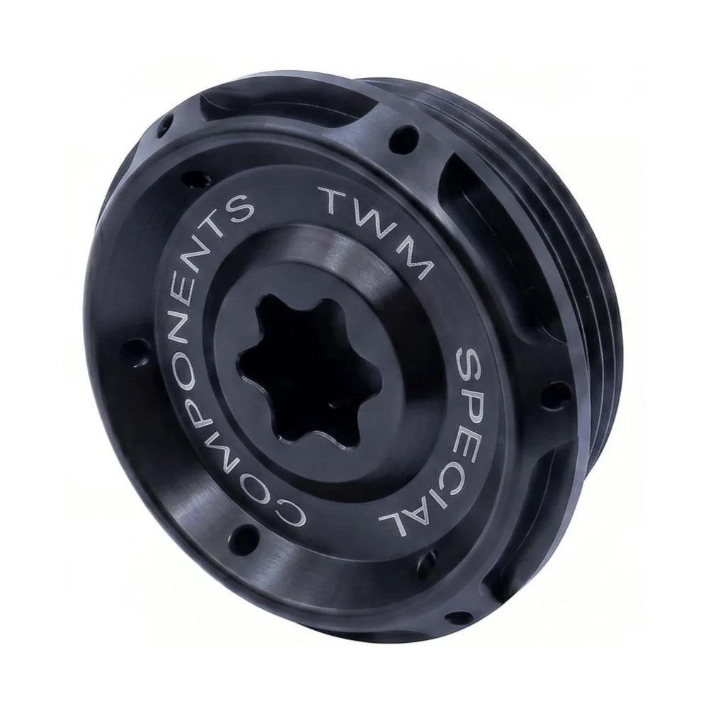 TWM CNC Aluminum Timing Inspection Plug in Black for BMW Motorcycles - CAMBMW.01.N