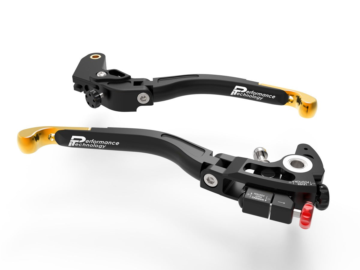 Ducabike DBK L23 Ultimate Brake + Clutch Levers Double Adjustment - BLACK-GOLD
