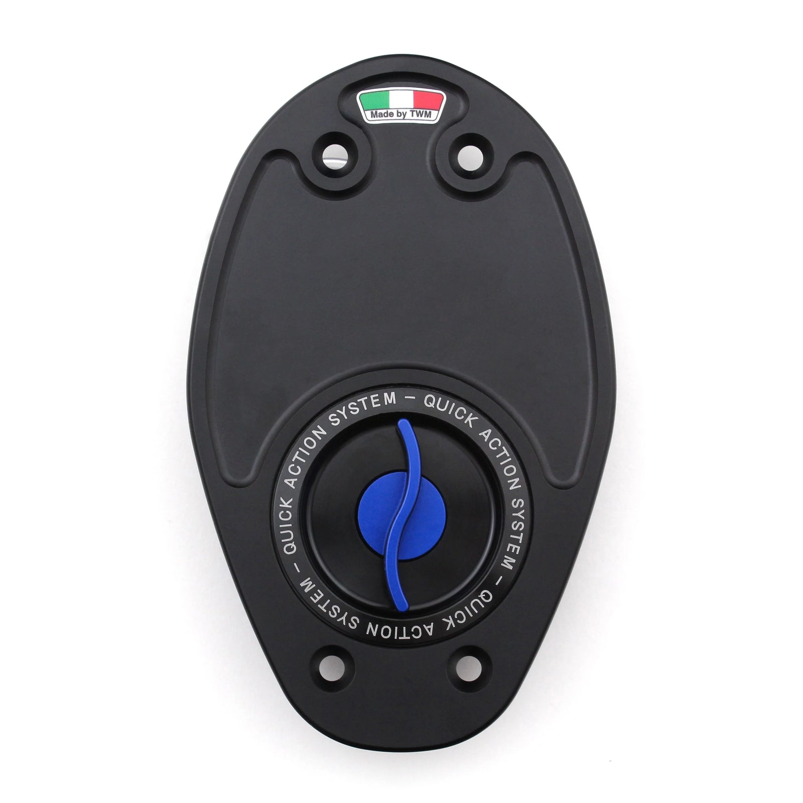 TWM CNC Aluminum Gas Cap / Fuel Cap with Blue Center Cap for Ducati Motorcycles