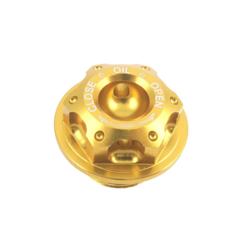 TWM Billet Aluminum Oil Filler Cap For Ducati - Gold