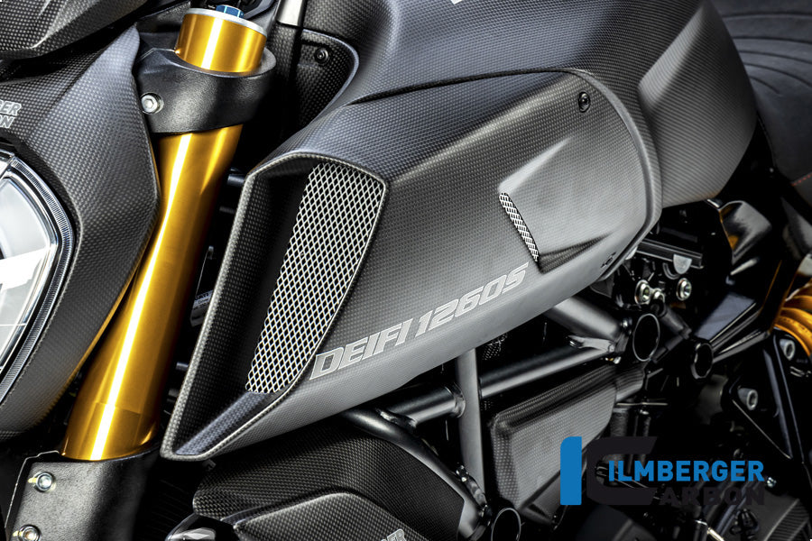 Ilmberger Carbon Air Tube Cover Left Side Ducati Diavel 1260 - Matte
