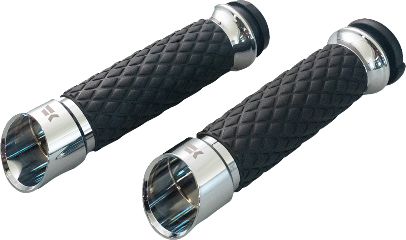 Khrome Werks Edge Grips - Custom Contour - Diamond - Chrome