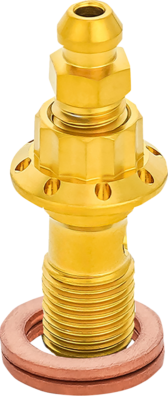 Arlen NESS Banjo Bolt With Bleeder - 10mm - Gold