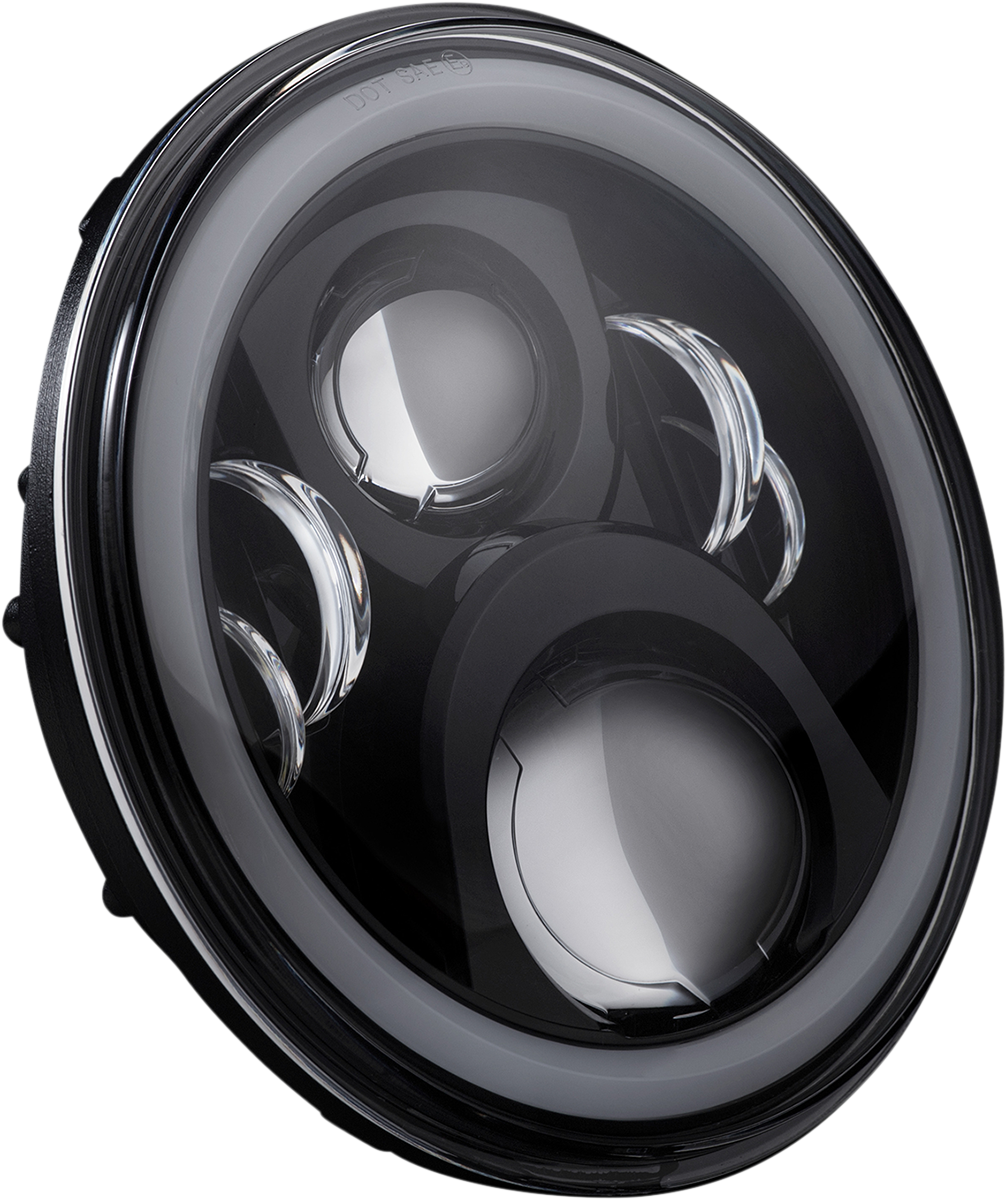 Custom Dynamics ProGLOW™ 7" Headlamp - With Mounting Ring - Black