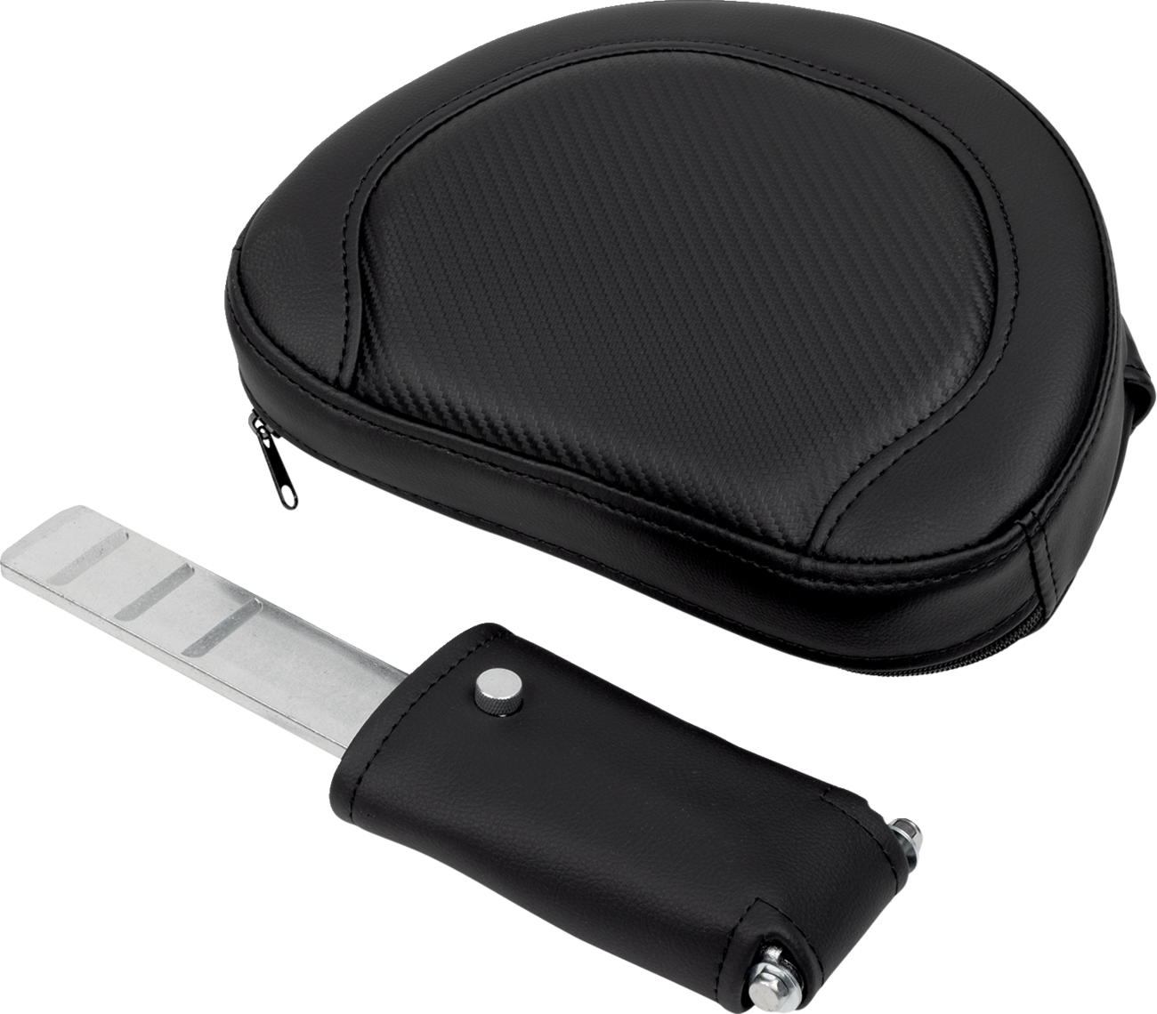 Saddlemen Roadsofa™ Seat - With Backrest - Carbon Fiber - Black Stitch - FL '08-'19