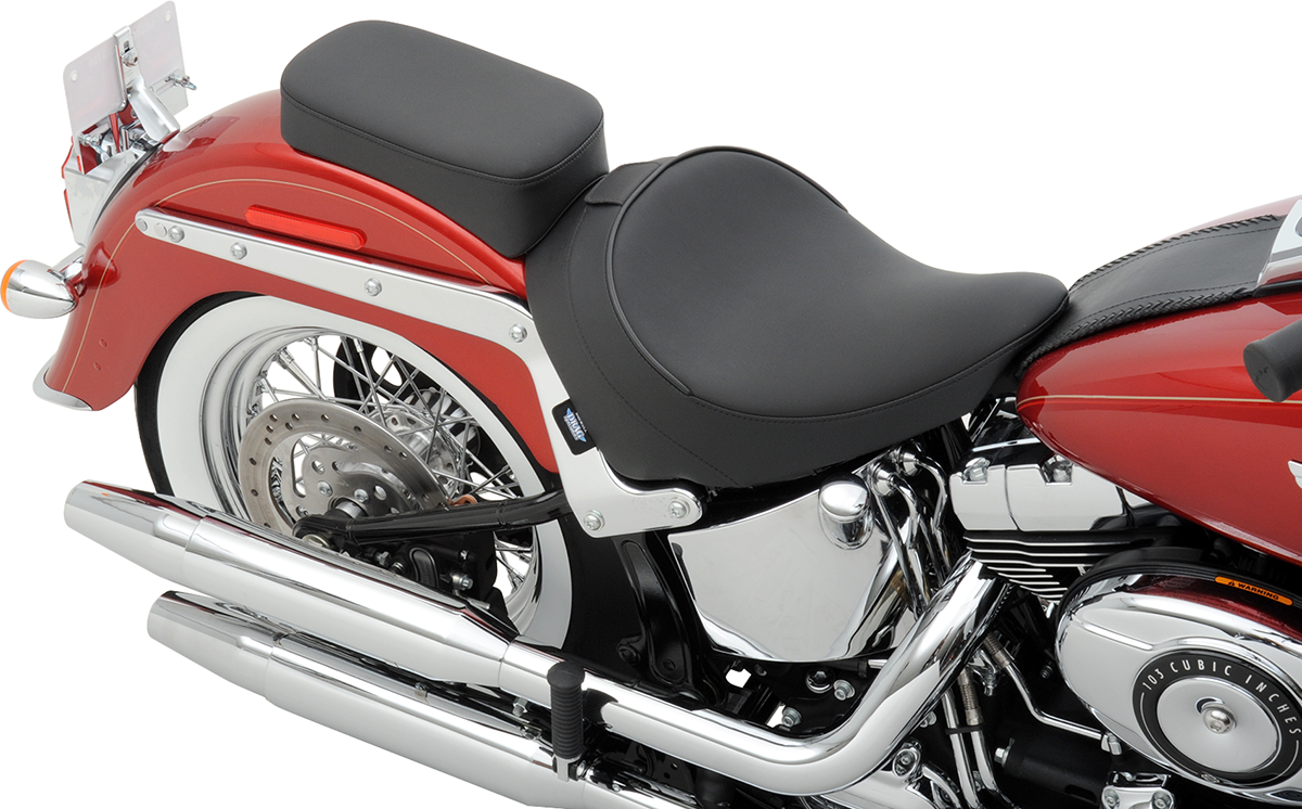 Drag Specialties Seats Solo Seat - Smooth - Backrest - FLST '00-'17