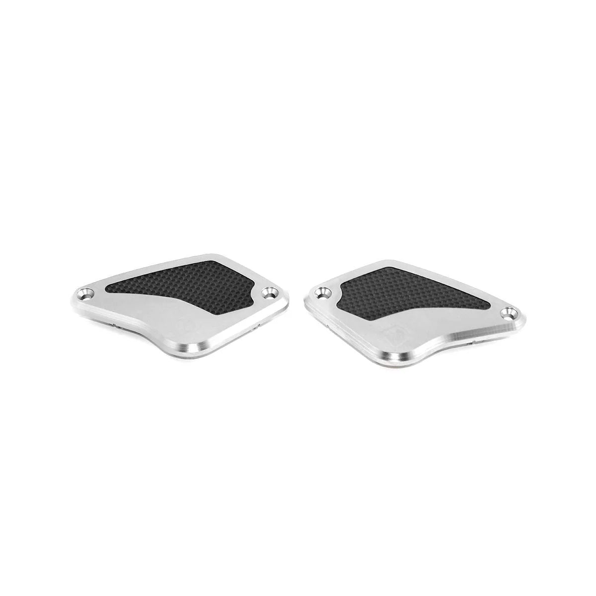 Ducabike DBK Carbon Front Brake And Clutch Fluid Reservoir Covers Diavel V4 - Silver