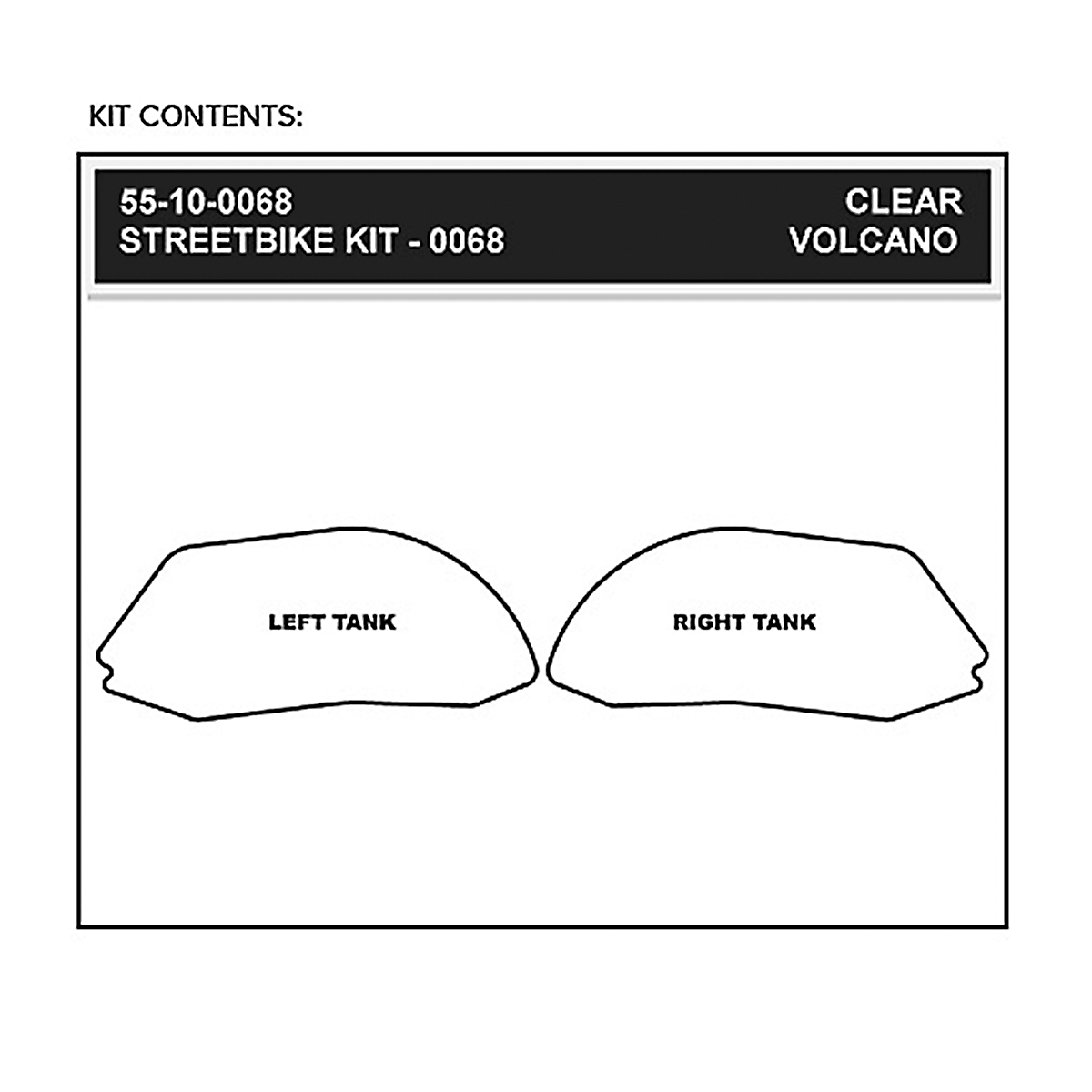 StompGrip Tank Grips - Volcano - Clear - Ducati - Panigale '12-'24