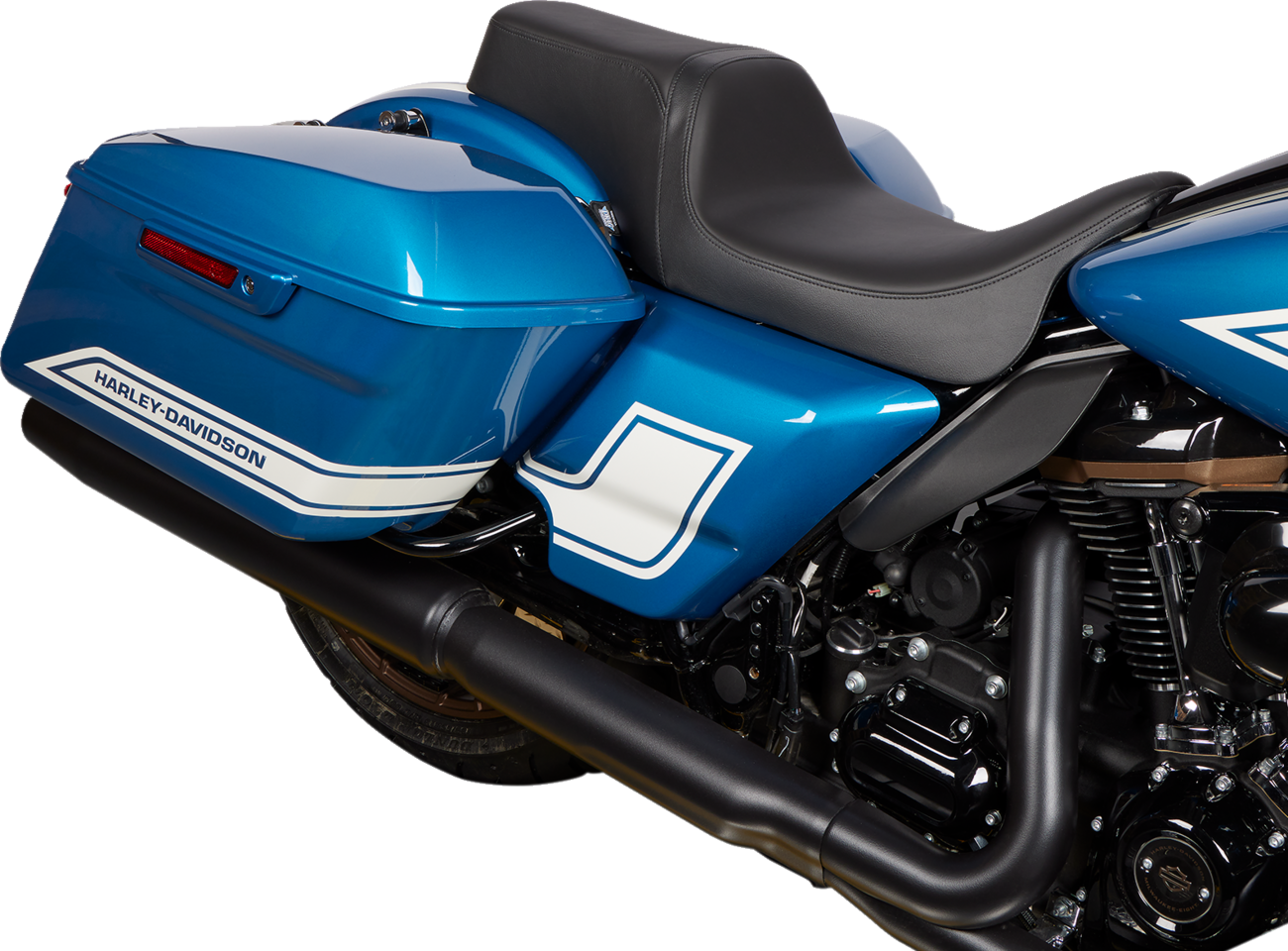 Drag Specialties Seats Predator 1Up Seat - Solar Leather - Black - Smooth - FLH '08-'23