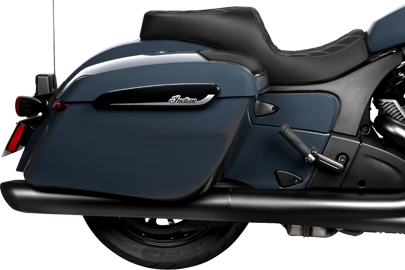 Drag Specialties Seats Freedom Seat - Vinyl - Double Diamond Silver Stitch - Challenger '20-'25/Chieftain '25