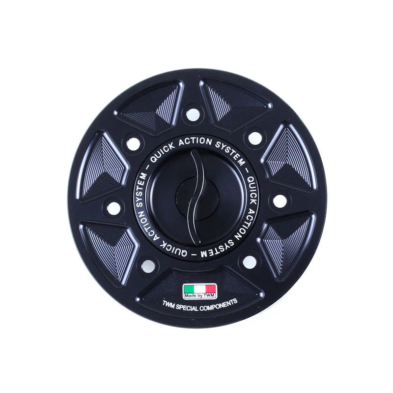 TWM Quick Action CNC Aluminum Gas Cap For Kawasaki - TKPR.04 - Black