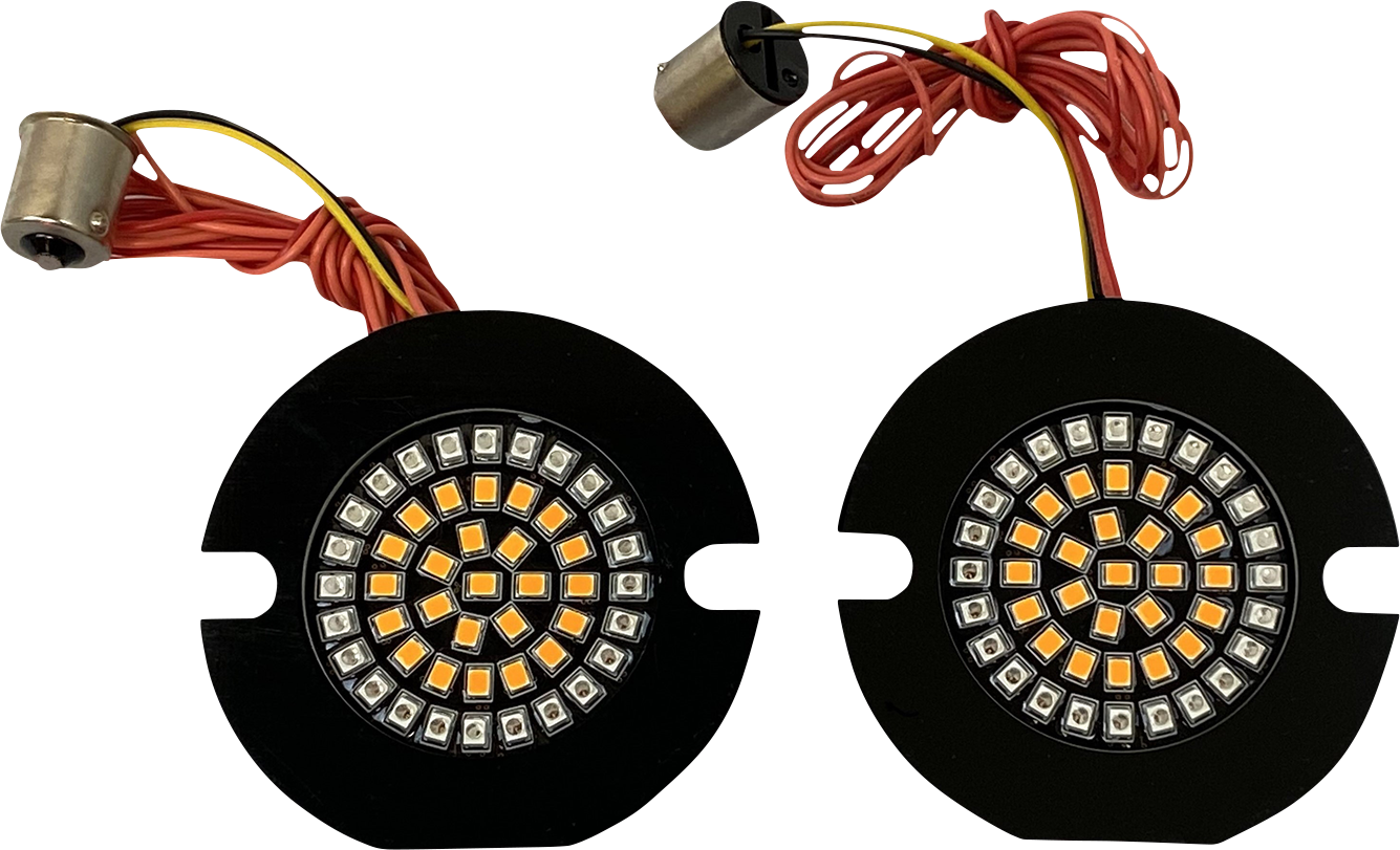 Custom Dynamics Flat Rear Turn Signal - 1156 - Amber Lens
