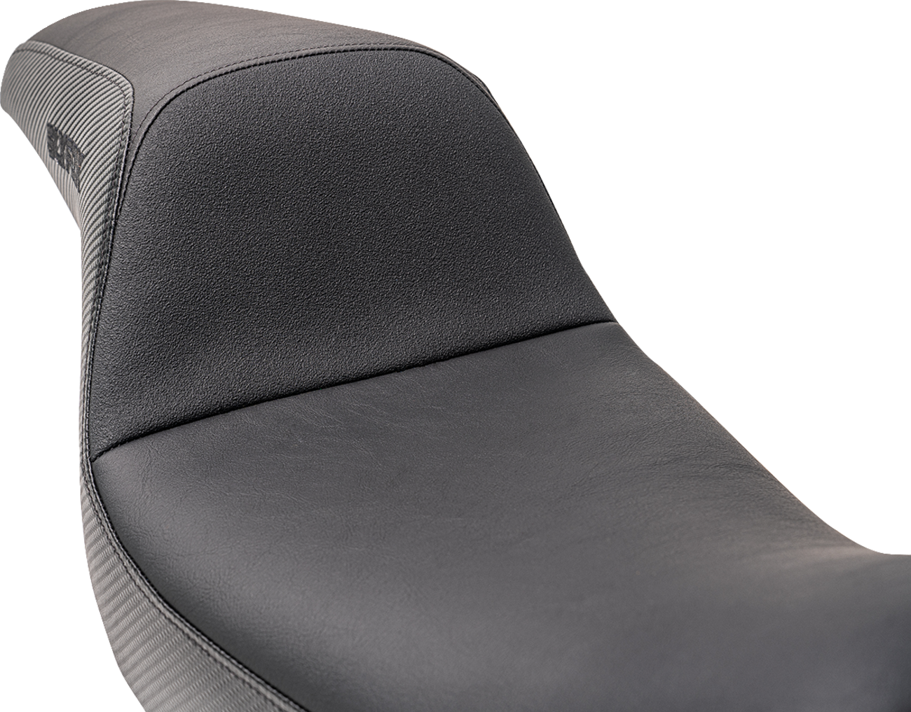 Slyfox Drifter Seat - Black Logo - Black Vinyl W/ Slipstop - Carbon Fiber - Dyna '96-'03