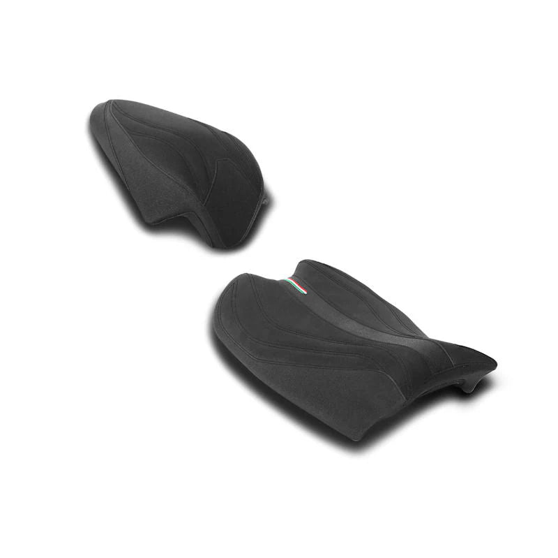 Luimoto Italia R Seat Cover For Ducati Panigale V4 V4S 2022-2024 - Rider+Passenger / Black