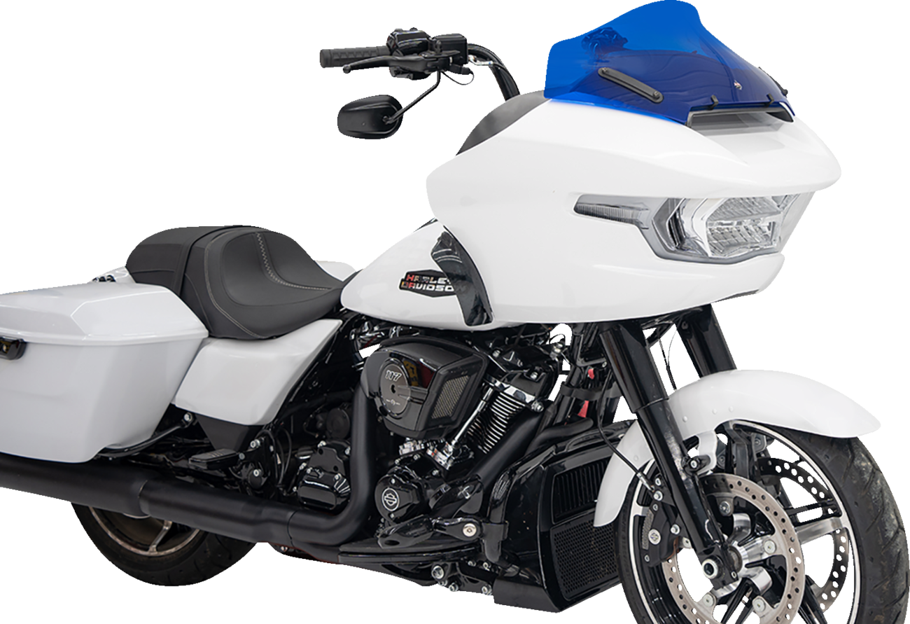 Klock Werks Kolor Flare® Windshield - 10" - Blue - '23-'25 FLTRX