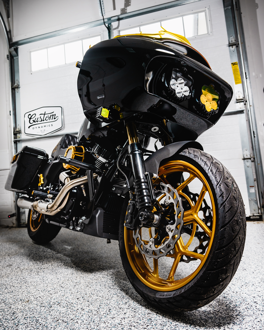 Custom Dynamics LED Turn Signals - Black -Yellow Lens - Road Glide