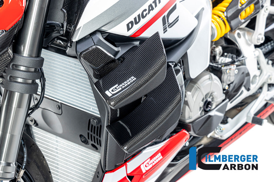 Ilmberger Carbon Radiator Cover Left Ducati Streetfighter V2 - Gloss