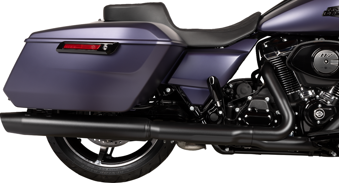 Drag Specialties Seats Performance Predator 2-Up Seat - Vinyl - Black Double Diamond Stitch - FLHX/FLTR '23-'24