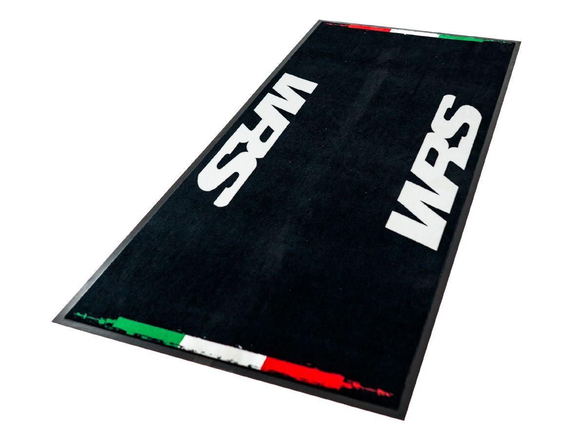 WRS Original Rectangular Motorcycle Carpet With Logo And Italian Flag