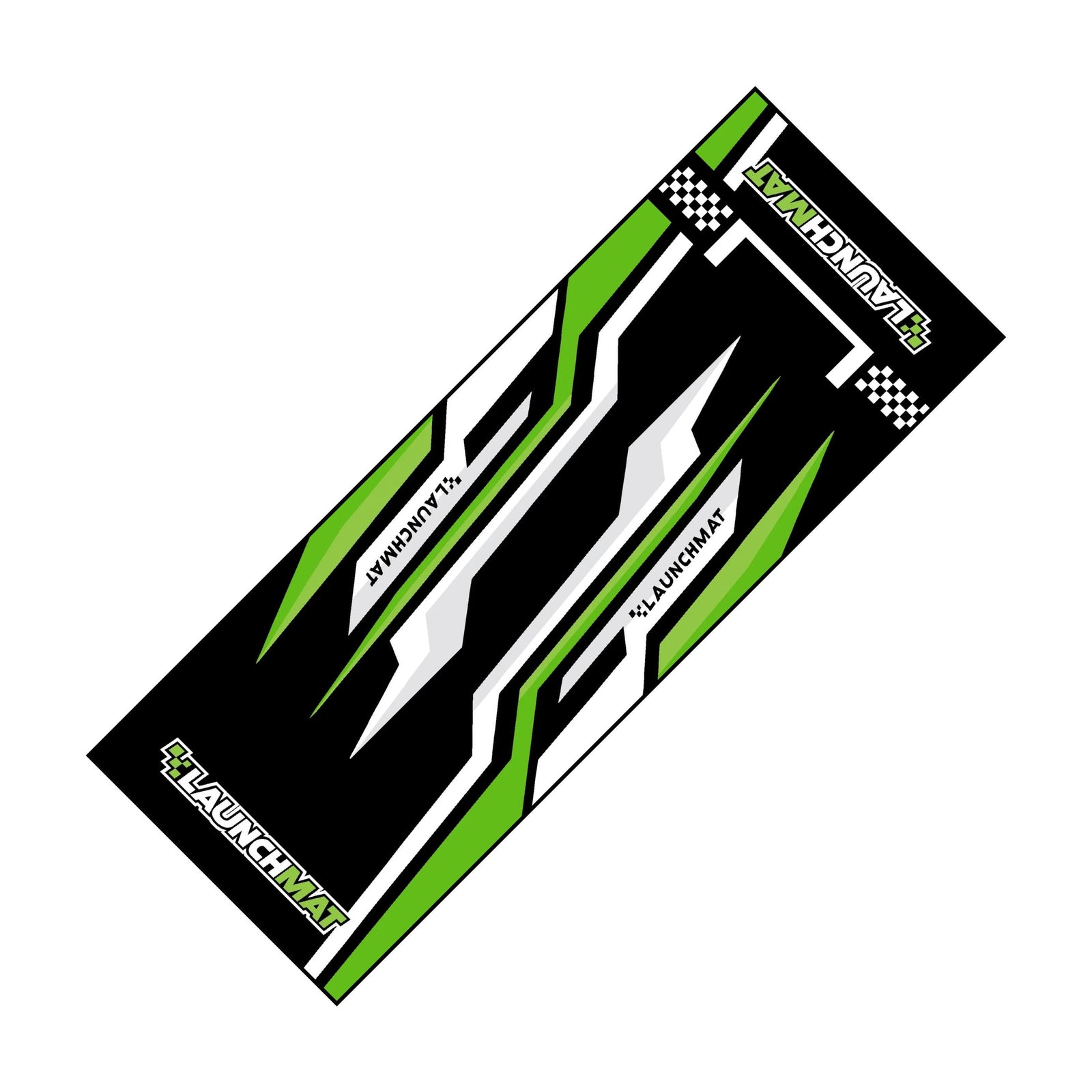 Launchmat Carpeted Paddock Garage Mat - Design 2 - Green