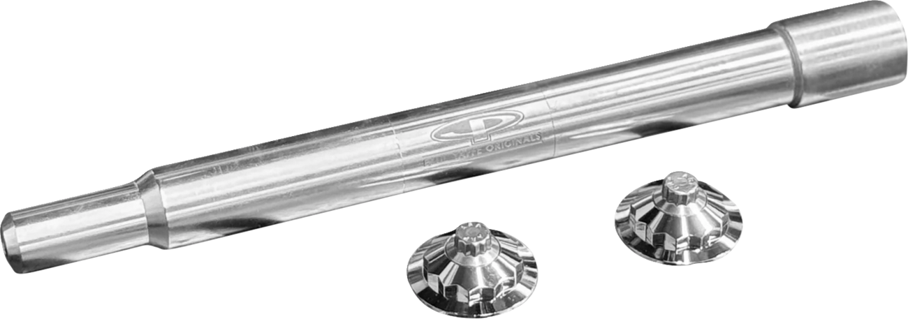 Paul Yaffe Bagger Nation Y-Axle With 12 Point Style Axle Cover Kit - Custom - Front - Chrome - 25 MM