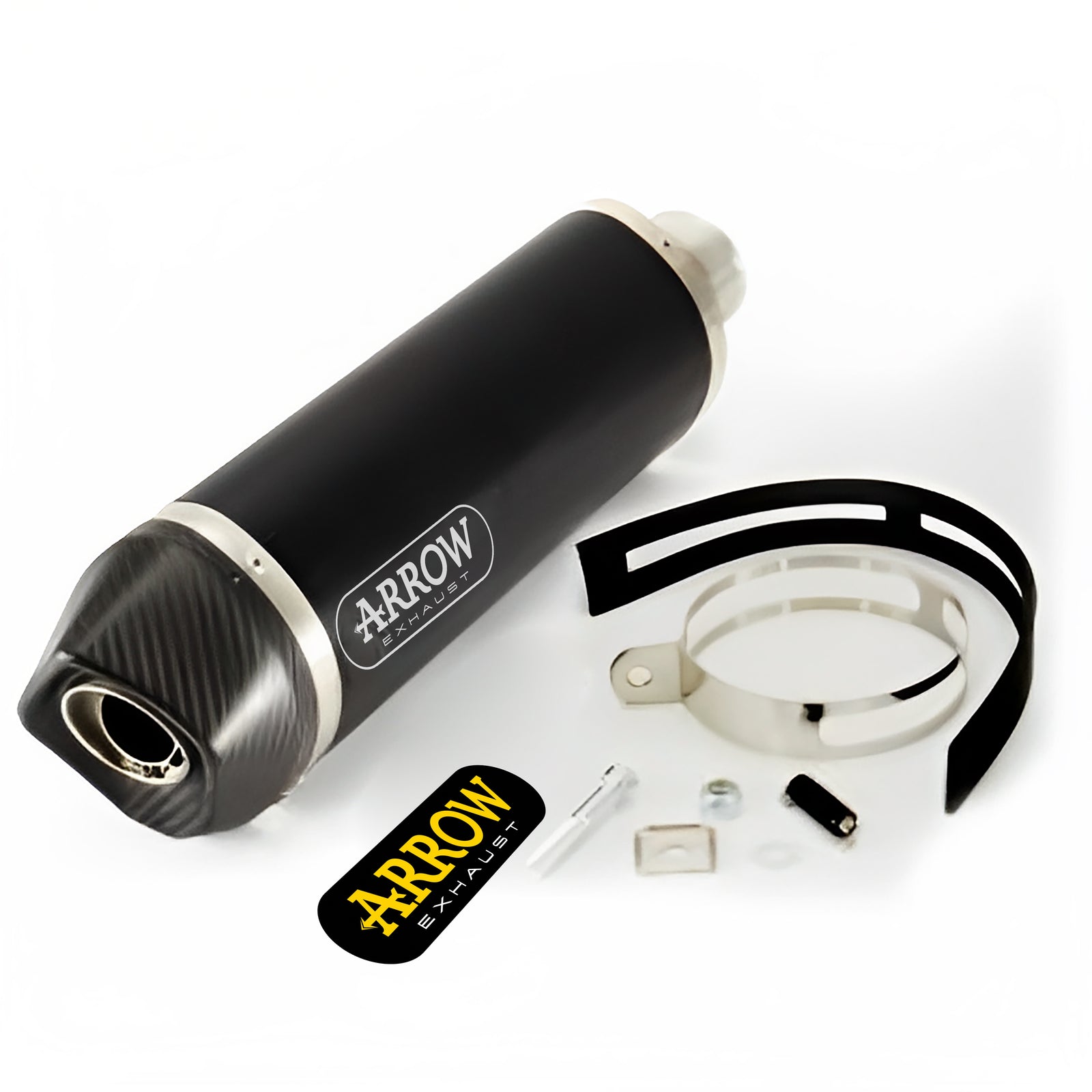 Arrow 71744AKN Maxi Race-Tech Approved Aluminium Dark Slip On