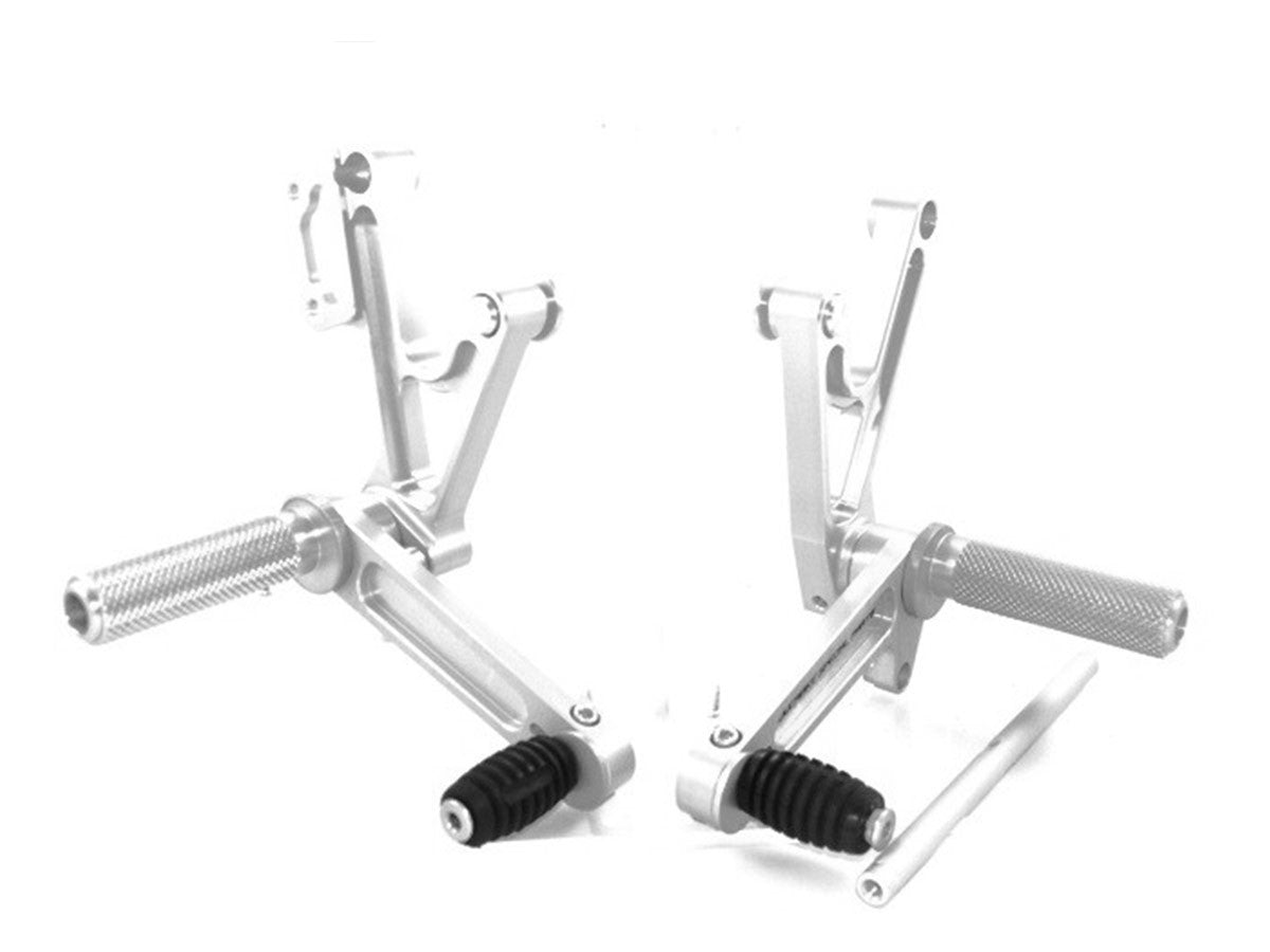 Ducabike DBK PRVM01 Pilot Adjustable Rearsets - SILVER