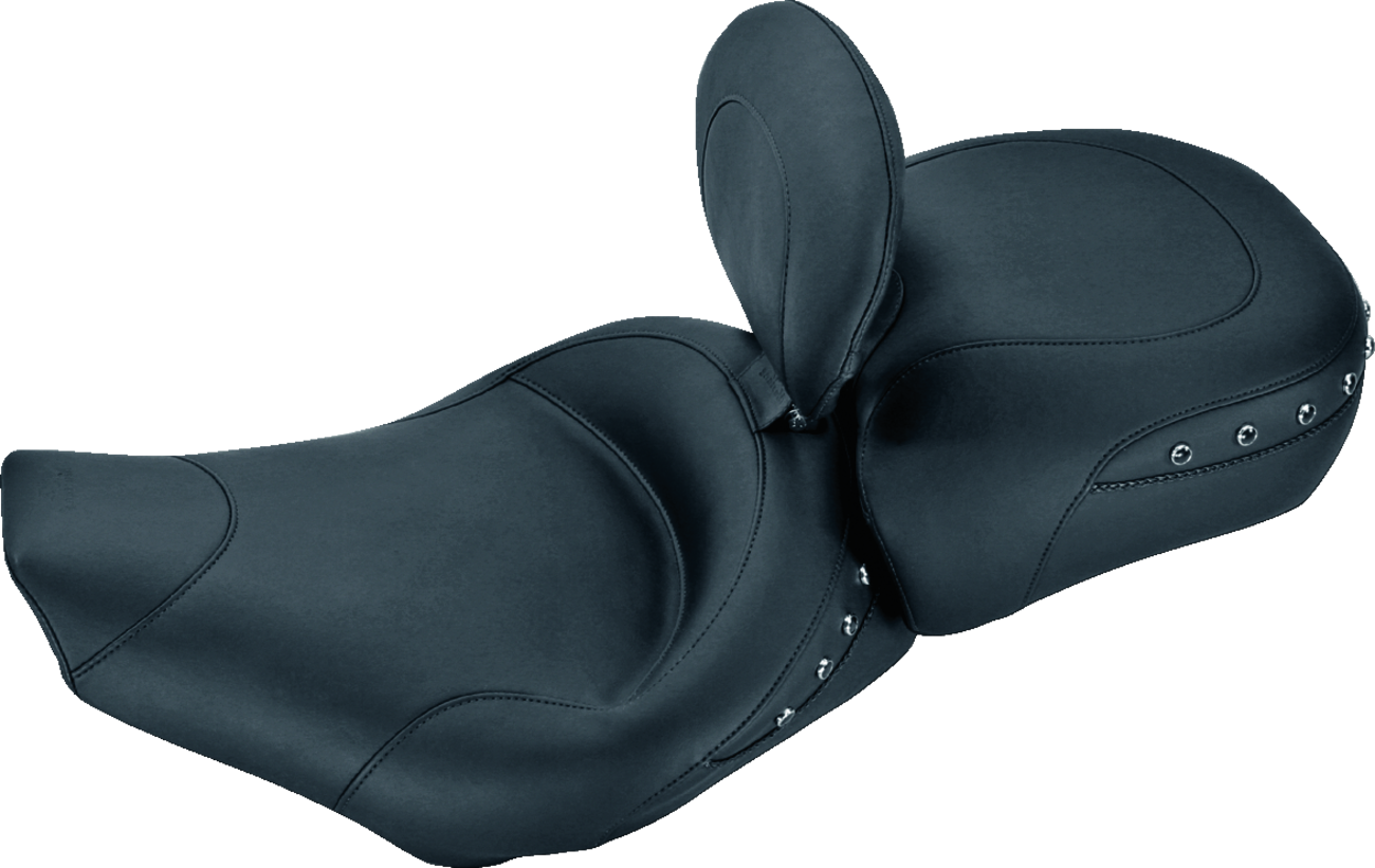 Mustang Wide Rear Seat - Studded - Black - FL '97-'25