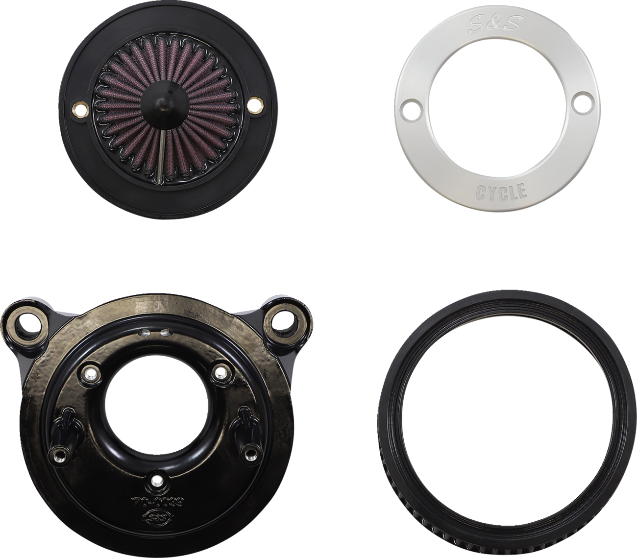 S&S Cycle Air Stinger Stealth Air Cleaner Kit - Chrome Ring