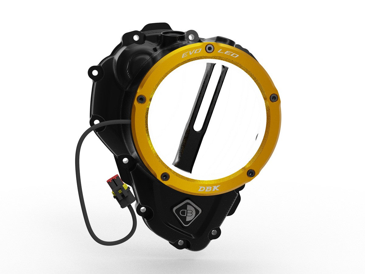 Ducabike DBK Ccdvl16 Triumph Clear Clutch Cover 3D-EVO LED - BLACK-GOLD