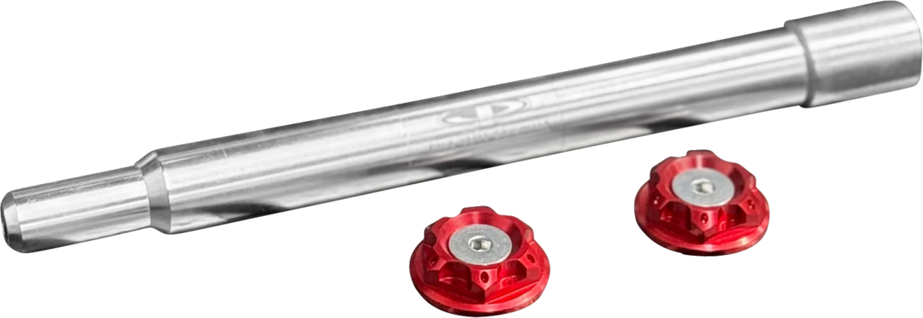Paul Yaffe Bagger Nation Y-Axle With Turret Style Axle Cover Kit - Custom - Front - Red - 1"