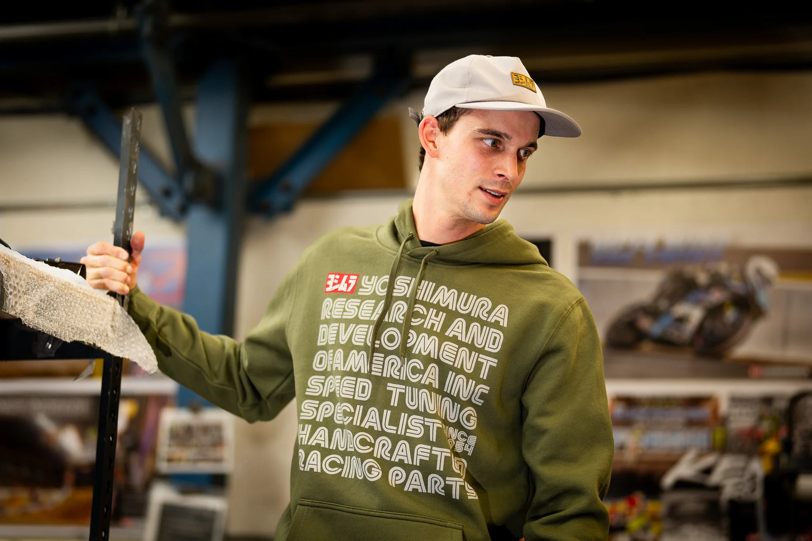 Yoshimura Intro Pull Over Hoodie Army Green