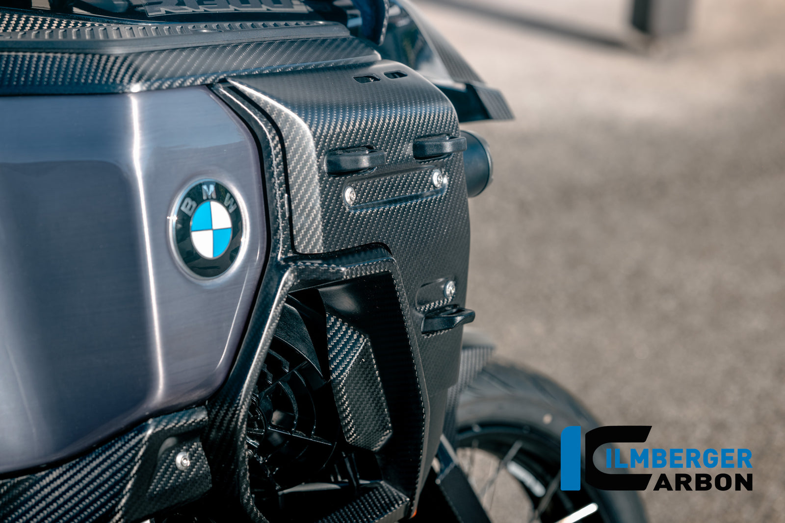 Ilmberger Carbon Radiator Cover With Holes Right BMW R 1300 GS Adventure - Matte / Twill