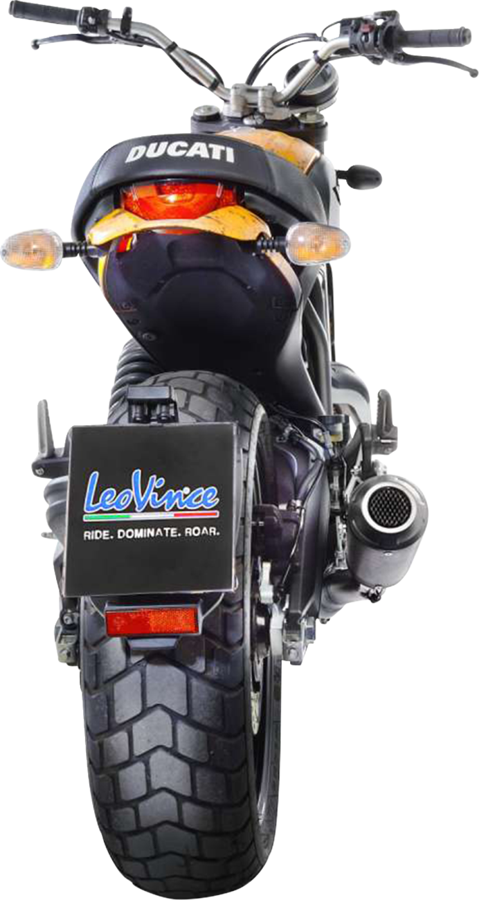 LeoVince Stainless Steel LV-10 Muffler For Scrambler