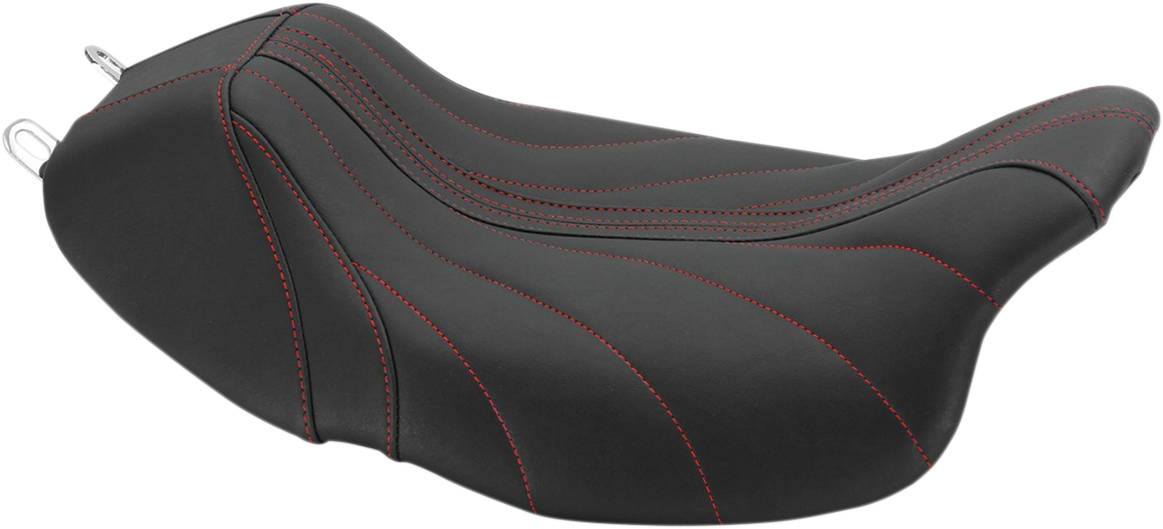 Mustang Revere Solo Seat - Gravity - Red Stitched - FL '08-'25