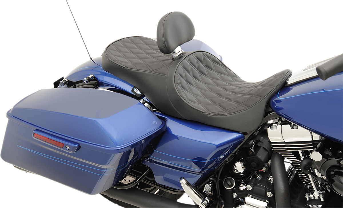 Drag Specialties Seats Low Forward Touring Seat - Double Diamond - FL '08-'24