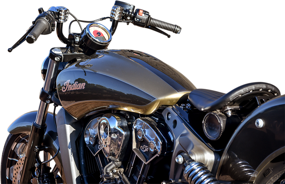 Klock Werks Klip Hanger Handlebar For Indian - 5" - Black/Chrome