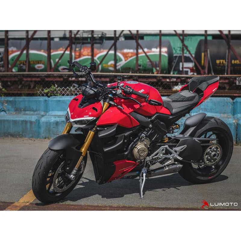 Luimoto Diamond Grezzo Seat Cover For Ducati Streetfighter V4 V4S