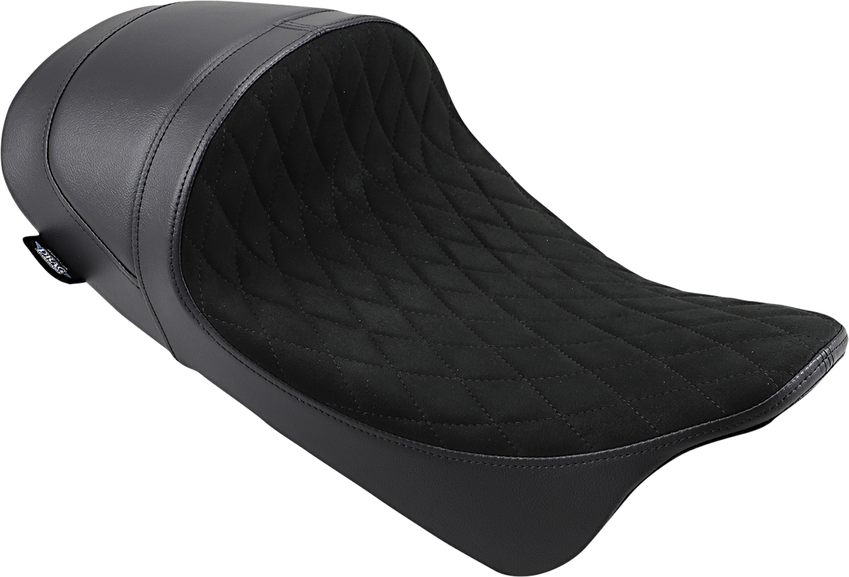 Drag Specialties Seats Forward Low Solo Seat - Diamond - Faux Suede - FL '08-'23