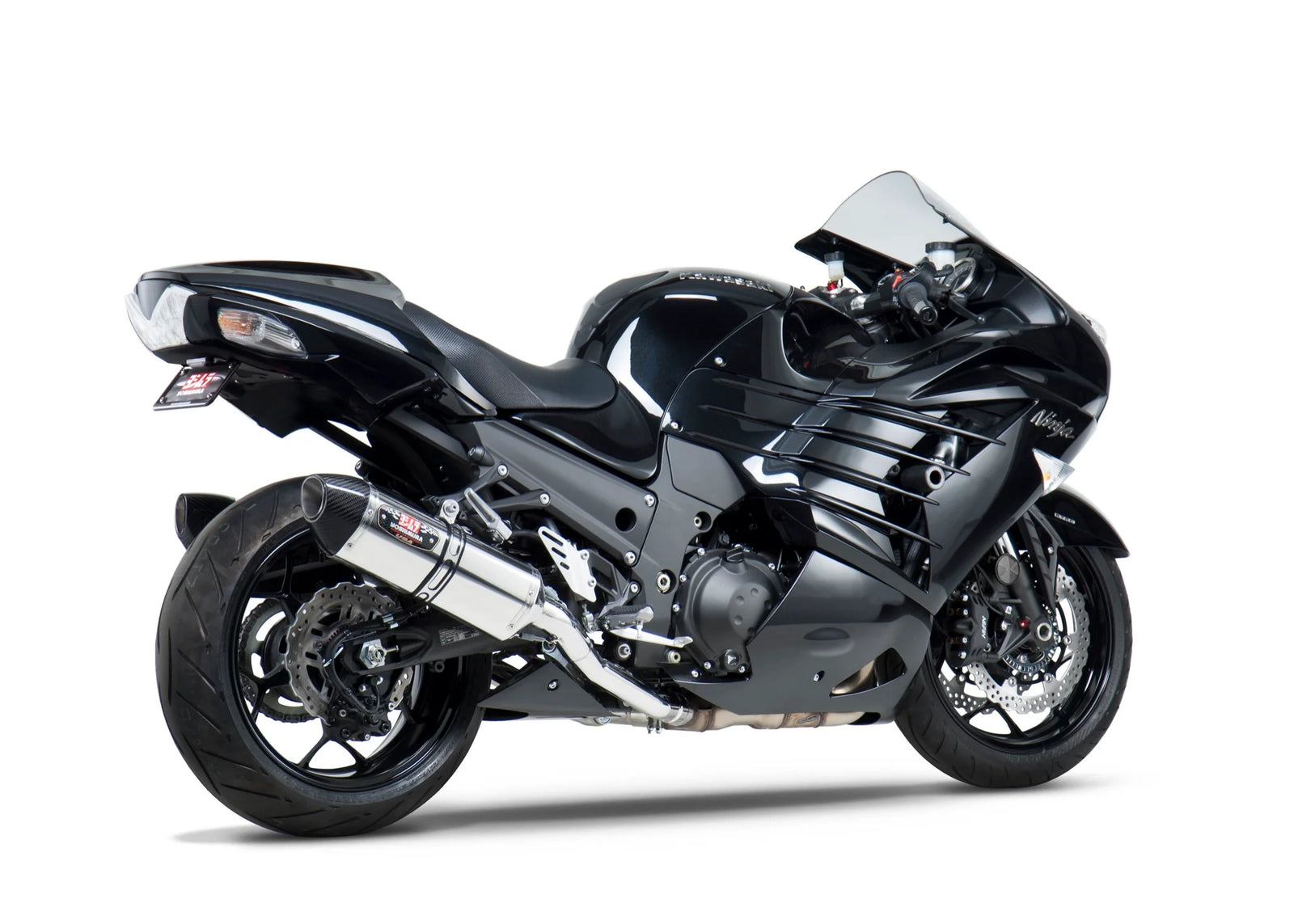 Yoshimura ZX-14R 12-25 Race R-77 Stainless Slip-On Exhaust, W/ Stainless Mufflers