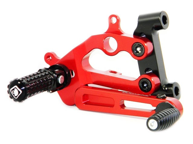 Ducabike DBK PR119902 Adjustable Rearset 8991199 Panigale - BLACK-RED