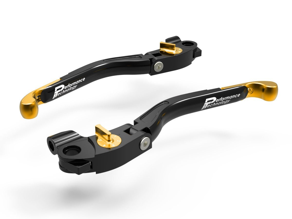 Ducabike DBK LEA03 Brake / Clutch Adjustable Levers Eco GP 2 - BLACK-GOLD