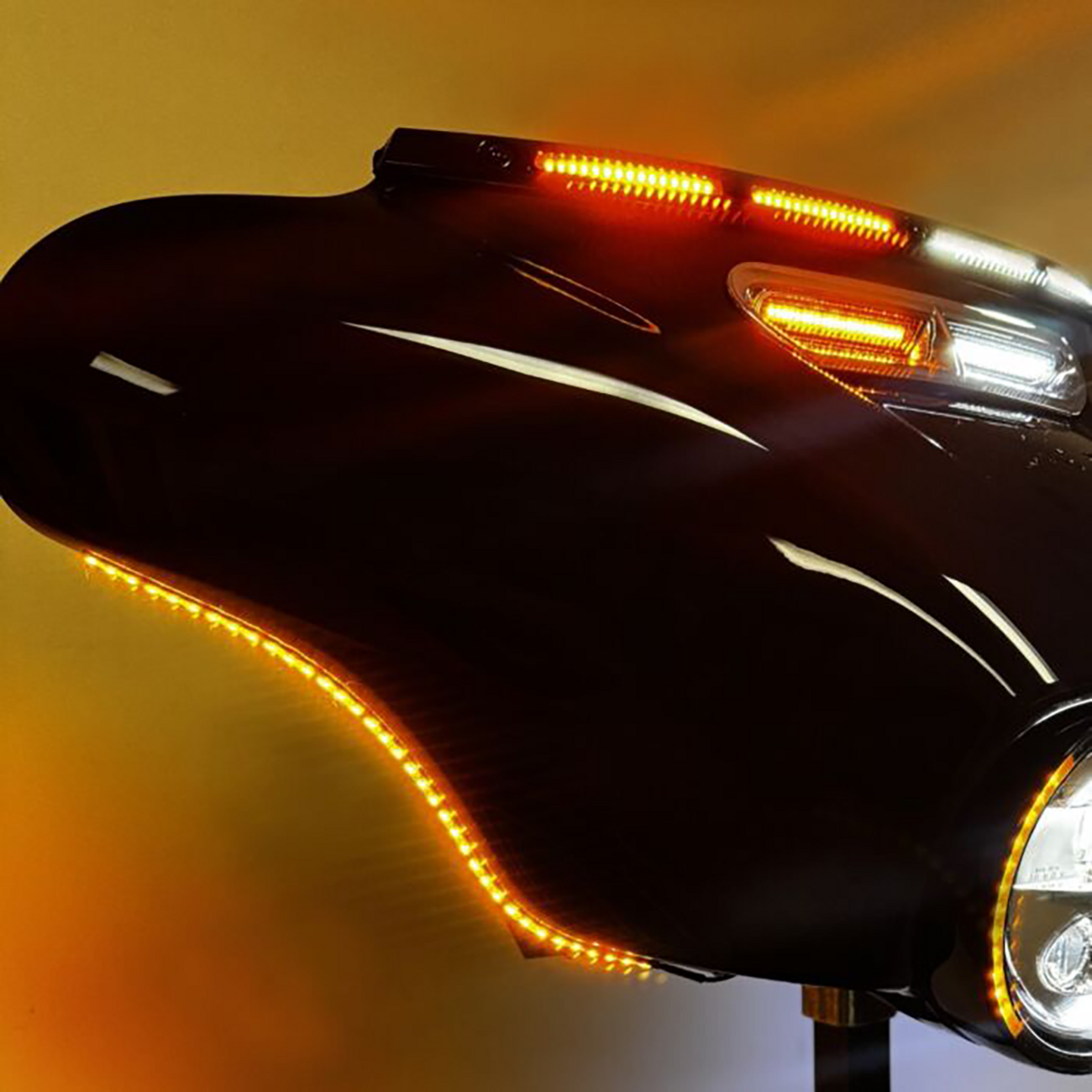 Custom Dynamics Dual Color Light Strips - Fairing - Amber/White