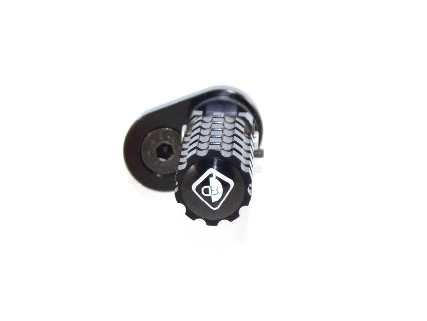 Ducabike DBK PPSCRA01 Adjustable Foot Pegs Scrambler - BLACK