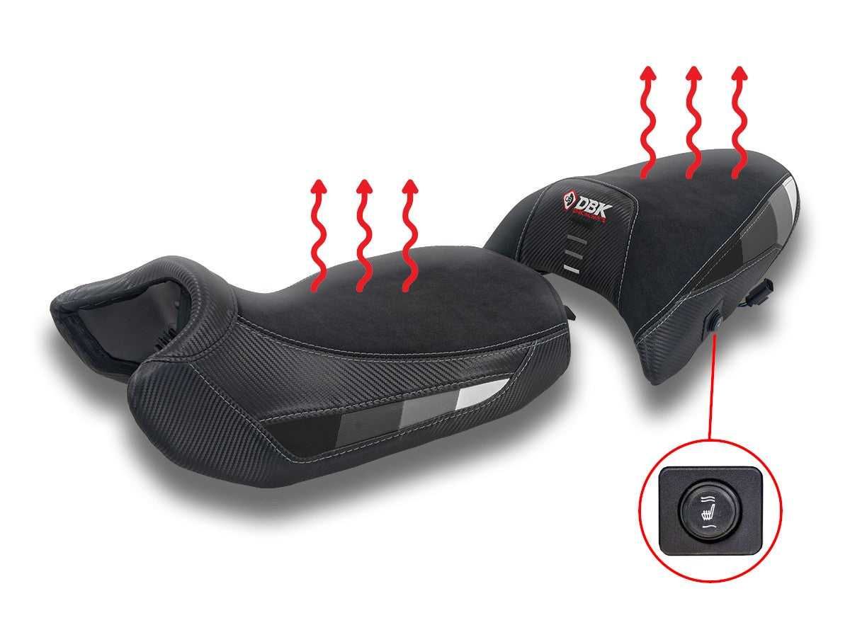 Ducabike DBK SEBR01 BMW R1300GS Lowered Heated Seat Complete Comfort (Rider + Passenger) - Black